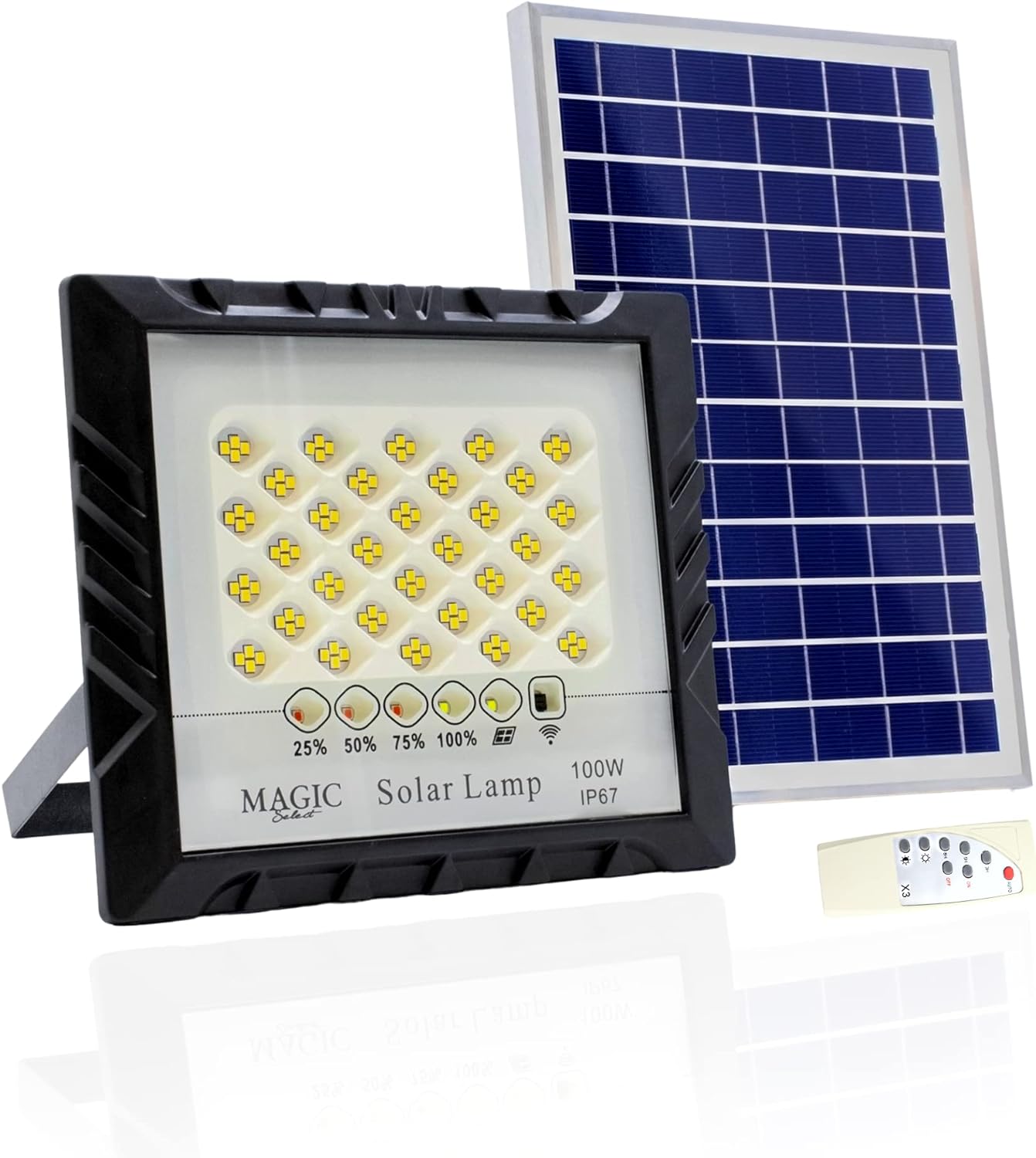 Projecteur Solaire LED Imperméable, Éclairage d'Extérieur