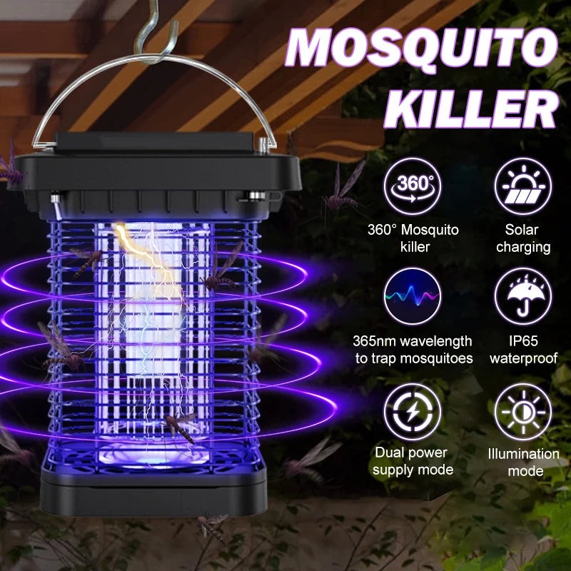 Lampe Solaire Électrique Anti-Moustique