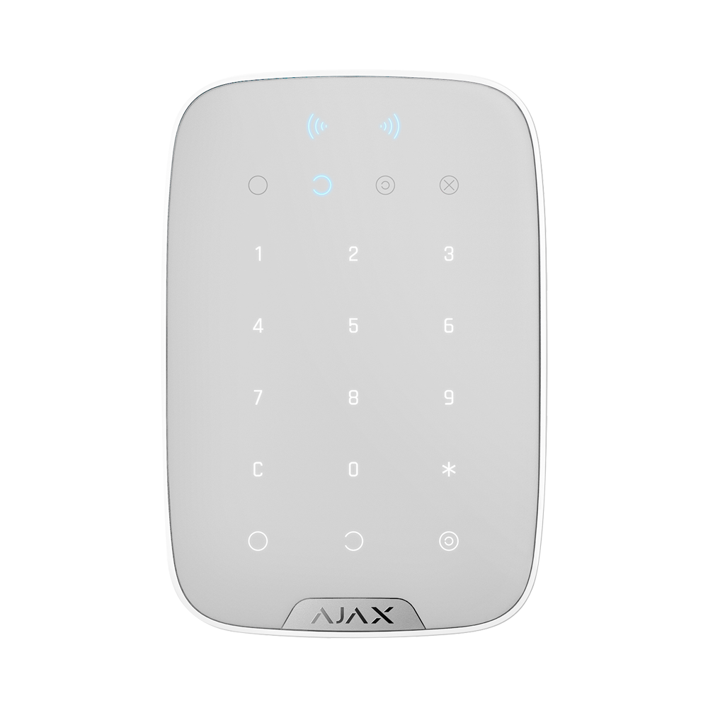Clavier AJAX BLANC indépendant avec lecteur RFID de cartes/badges