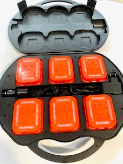 Lot de 6 lampes LED rechargeables à iode ORANGE, éclairage de circulation d'urgence, lumière de sécurité ICS, carrée, fusée lumineuse, pour piste SAC