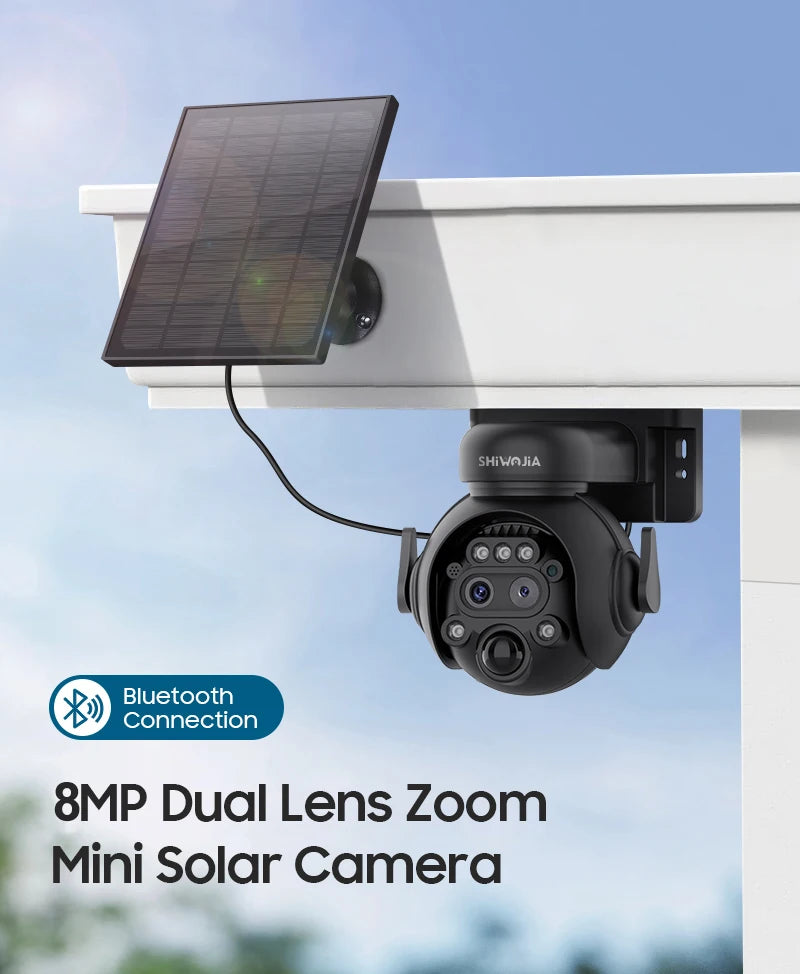 Caméra dôme solaire PTZ 8MP
