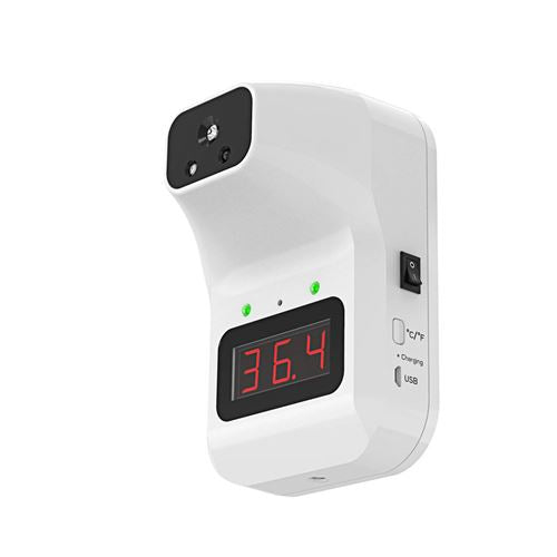 Thermomètre frontal infrarouge mural, rechargeable