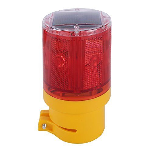 Voyant d'obstacle solaire ROUGE d'avertissement, lumière LED