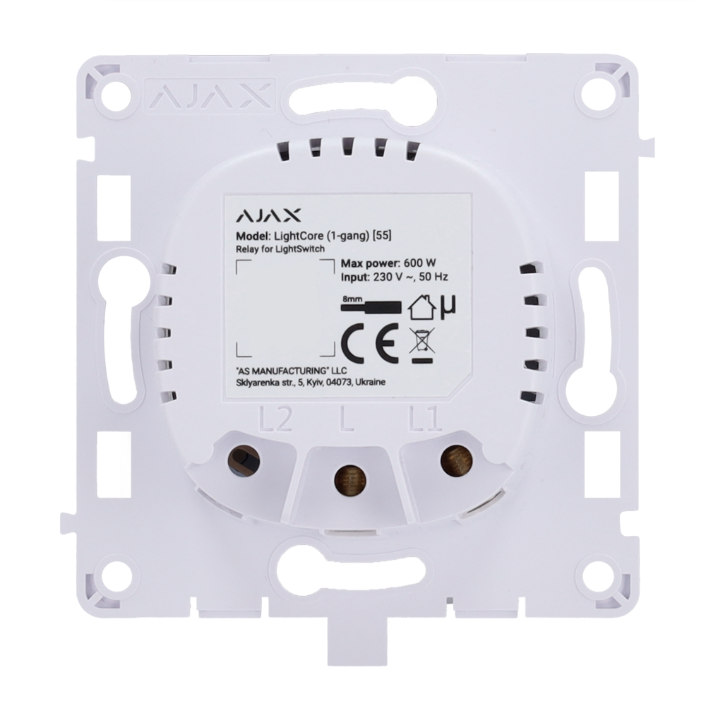 Relais Ajax pour Interrupteur de lumière intelligente simple (1G)