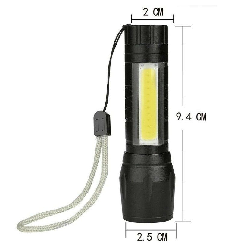 Lampe de poche puissante LED rechargeable avec étui-en Plastique